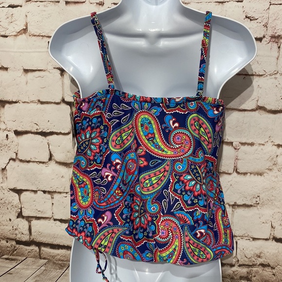🆕24th & Ocean Tankini Top, Size S - Picture 4 of 7